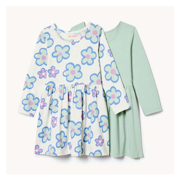 Toddler Girls' 2 Pack Long Sleeve Dress